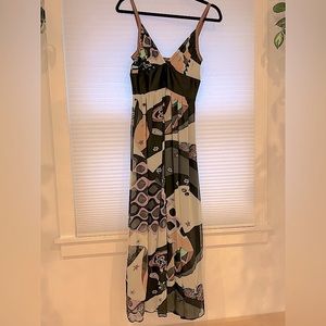 Julie Brown- Silk Chiffon Maxi Dress